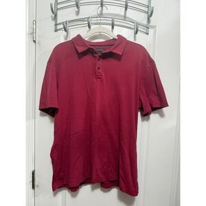 Banana Republic Mens Red‎ Short Sleeve Collared Polo Shirt Size XL